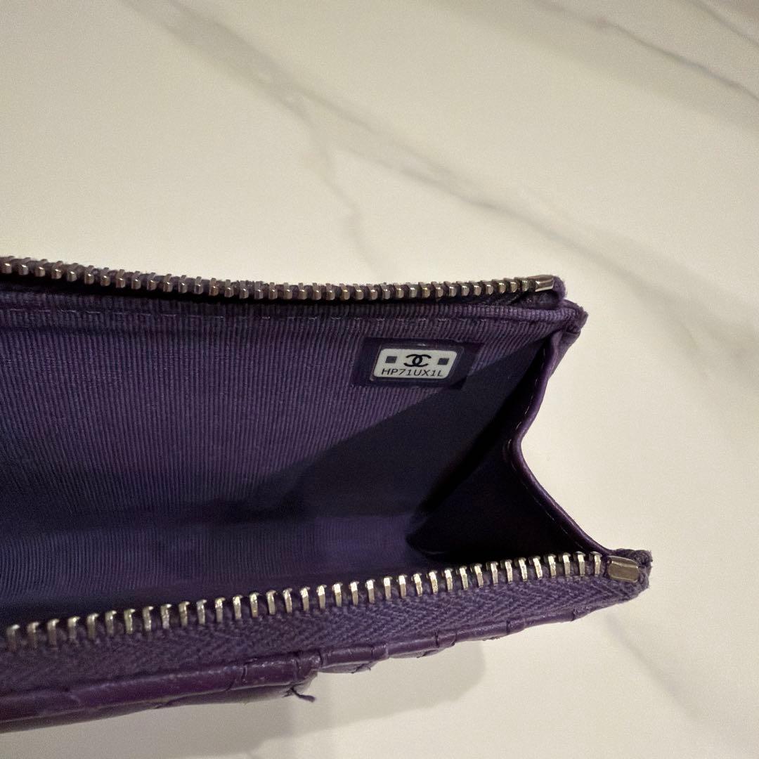Chanel 紫 キルティング ケース
