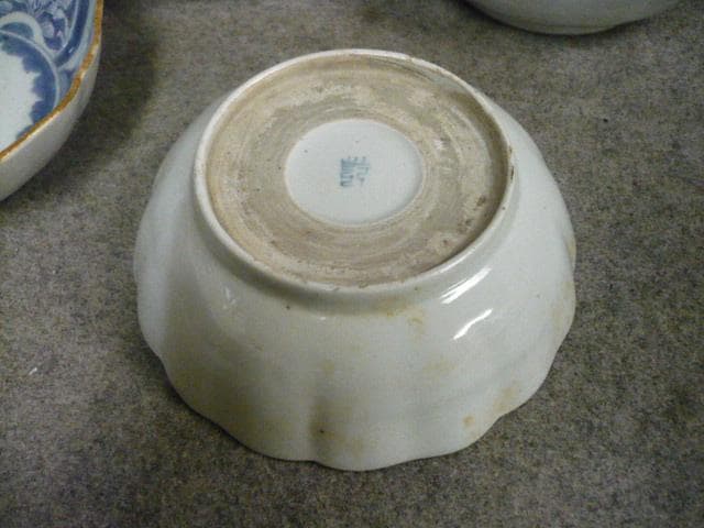 伊万里 芙蓉手 草花文 染付 なます皿 5枚 [B31390]