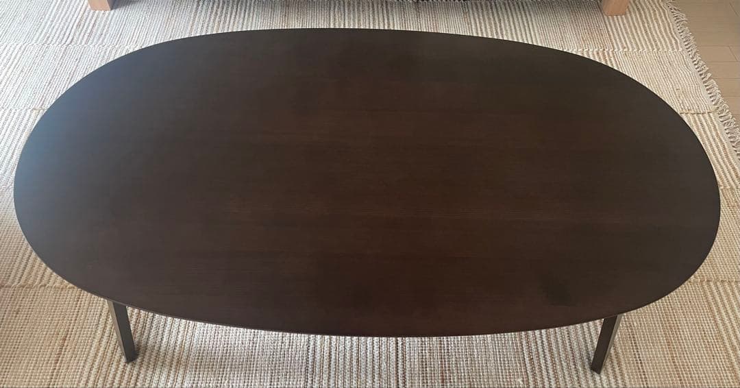 【廃盤品】無印良品タモ材 楕円形こたつ MJ-KDF1340/DB