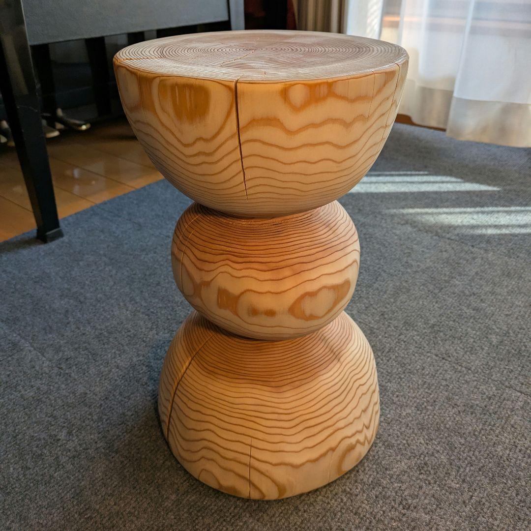 杉　丸太　椅子　スツール　テーブル　高さ約38㎝