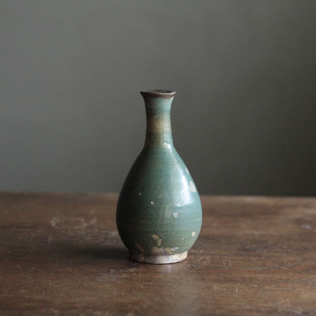 緑釉 徳利 唐津 壺屋 龍門司 酒器 古美術 古道具 アンティーク