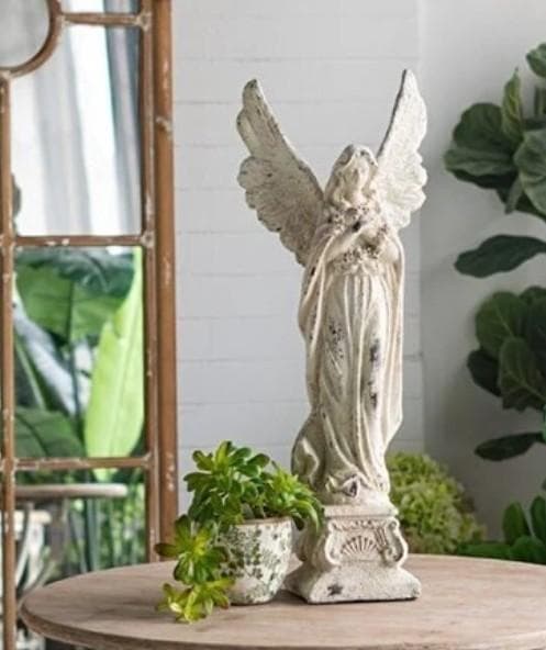 置物 天使 エンゼル アンティーク シャビー クリスマス 85613AL