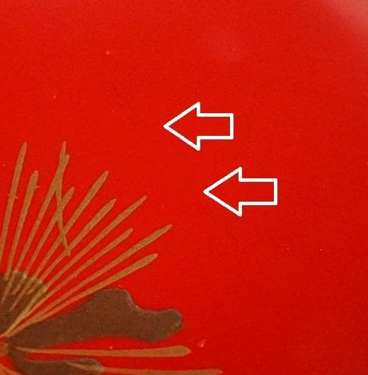 松ニ宝尽くし時代蒔絵花月台・三ッ組盃揃い（時代箱）