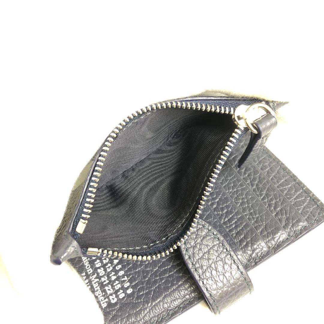 【美品】★8F061 メゾンマルジェラ ケース グレインレザー ネイビー