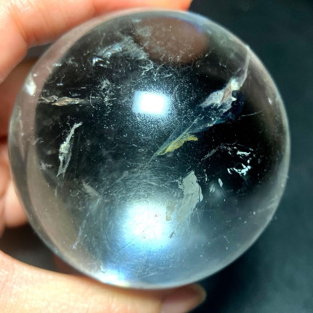 超大玉　67mm 満点星ヘアルチルクォーツ　丸玉　スフィア　パワーストーン