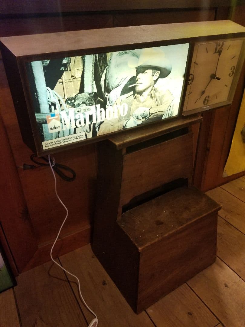 激レア　マルボロ　クロック　ディスプレイ