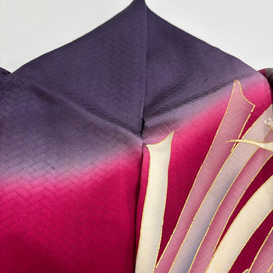 ふさ様　AK-6867 振袖 金駒刺繍 迫力ある鳥 着丈175 素敵なデザイン