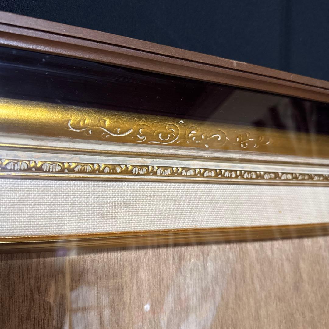 F10 額縁　大型　油彩額縁　油絵額縁　アンティーク　ガラス