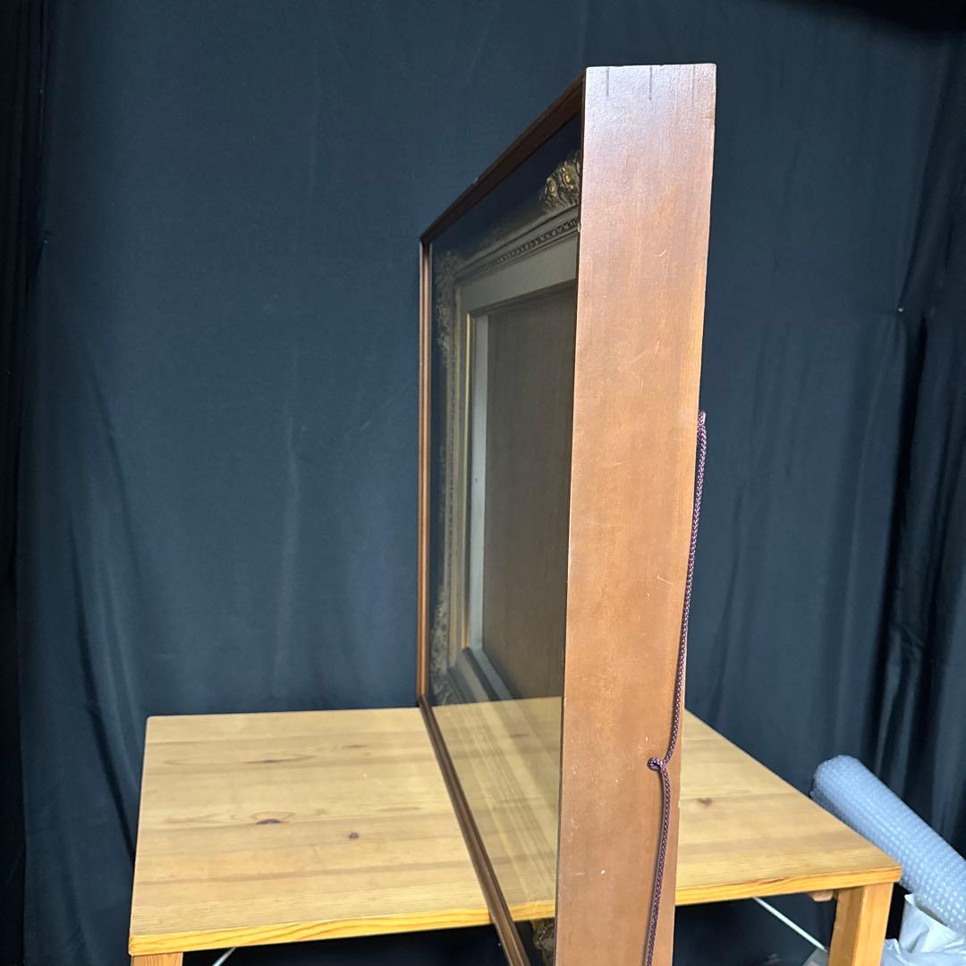 F10 額縁　大型　油彩額縁　油絵額縁　アンティーク　ガラス