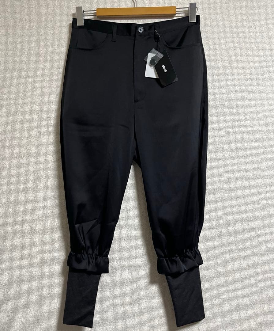 glamb グラム　Shinin layered pants リブパンツ