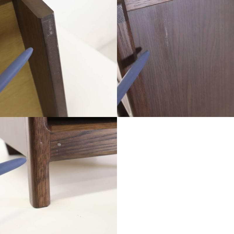 カリモク家具 ナイトテーブル AU8450MK オーク材 コンセント付き 4