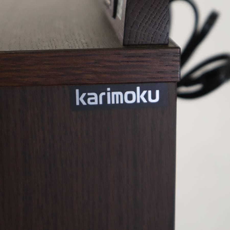 カリモク家具 ナイトテーブル AU8450MK オーク材 コンセント付き 4