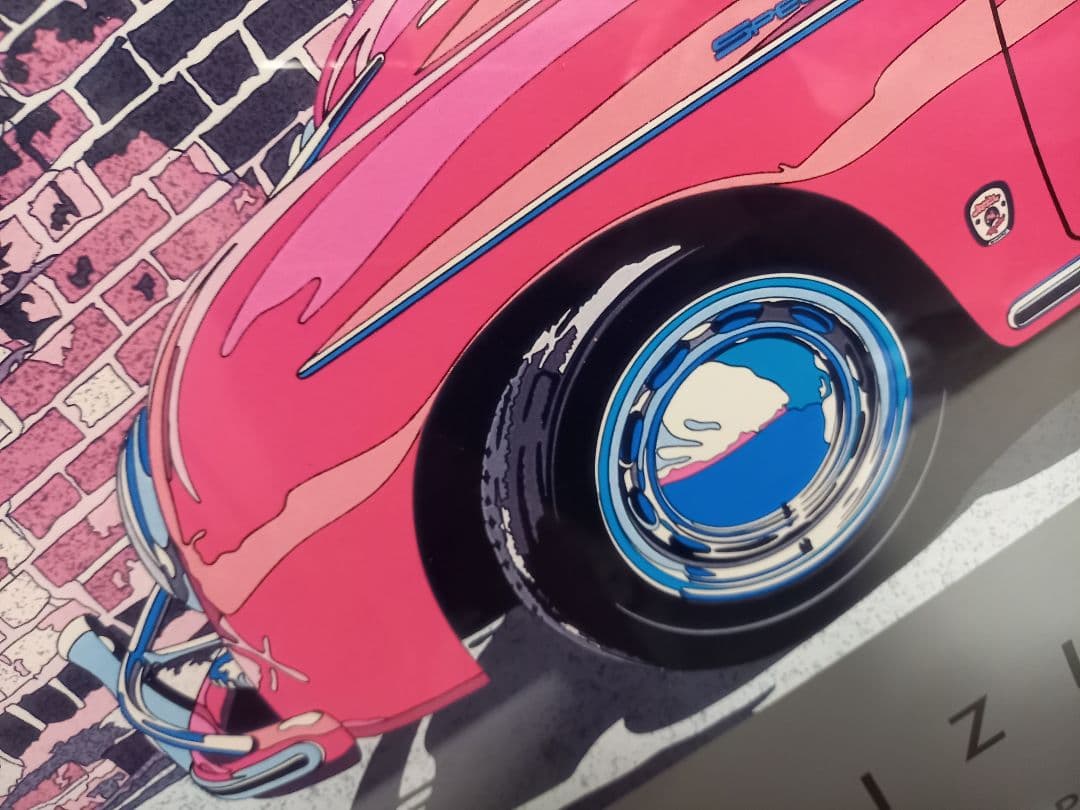 yz ab　様売約済　1980's　鈴木英人　ポルシェ　356 公式ポスター