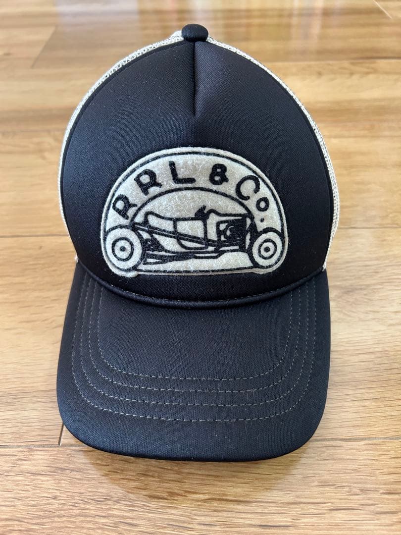 RRL vintage black ivory レーシングメッシュキャップ