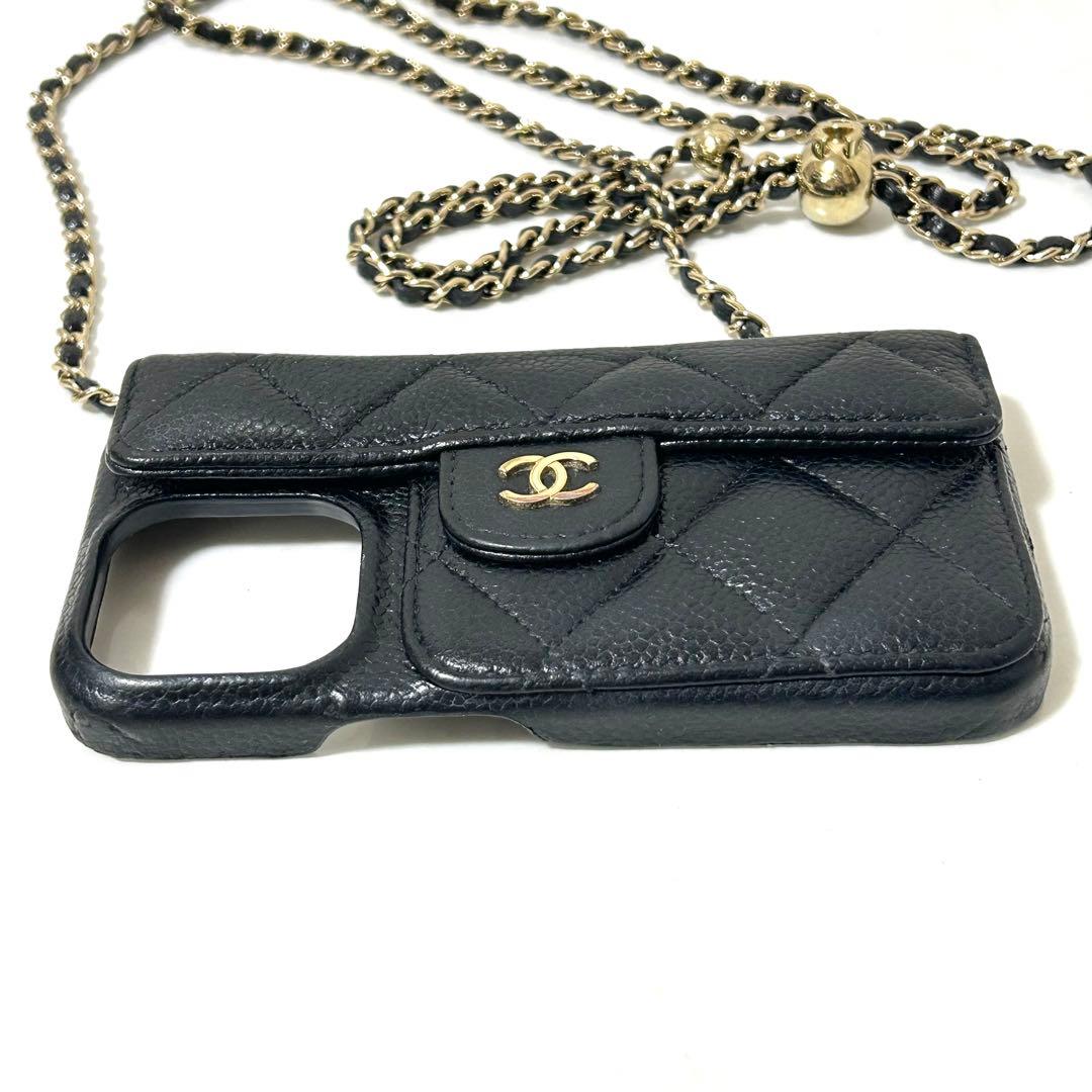 CHANEL シャネル iPhone14Pro ケース チェーンショルダー