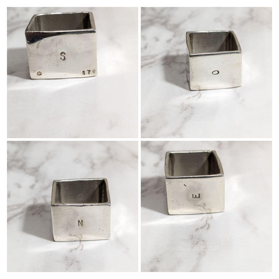 セルジュトラヴァル　東西南北　リング　シルバー　スクエア