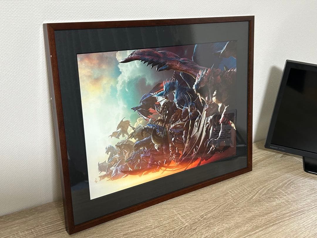 モンスターハンター　20周年額装アート　モンスターエディション