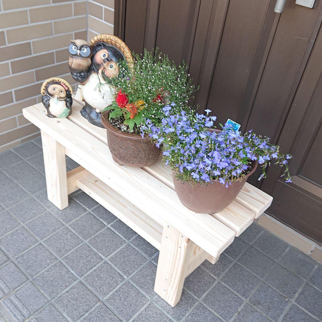 ベンチ　木製　９０cmタイプ　丈夫　多目的　踏み台　椅子　スツール 屋外用