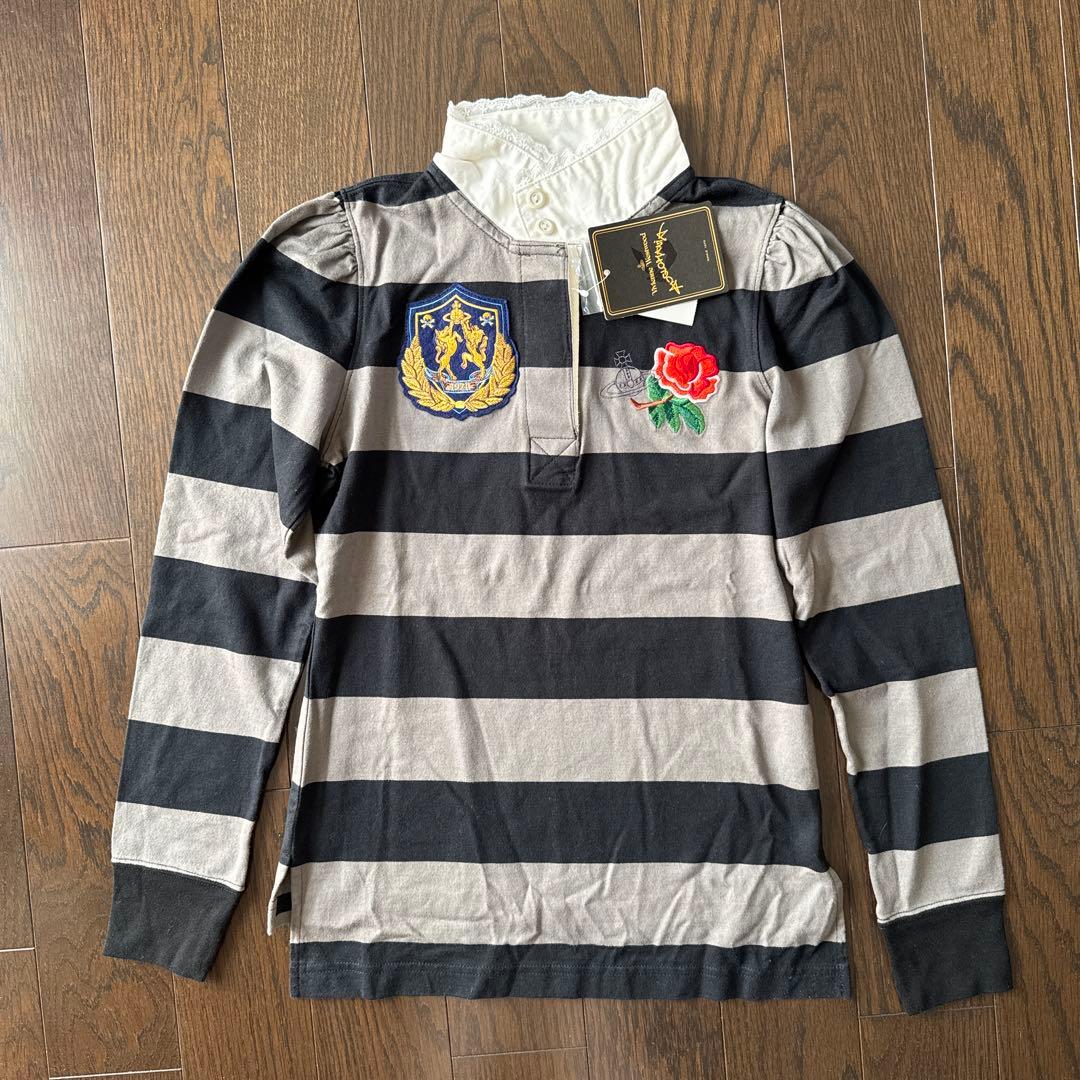 新品vivienne westwood 刺繍 長袖ポロシャツ　日本製