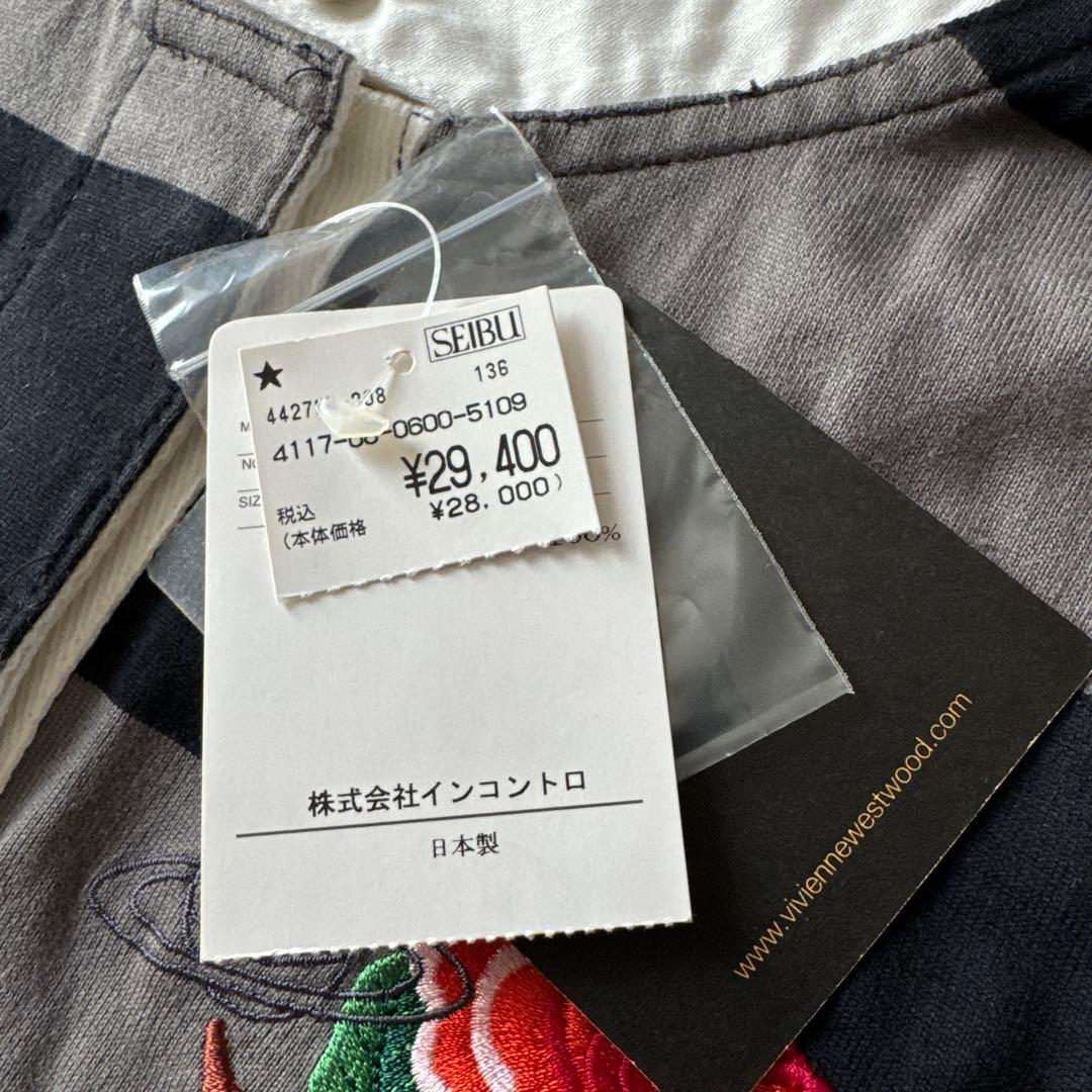 新品vivienne westwood 刺繍 長袖ポロシャツ　日本製