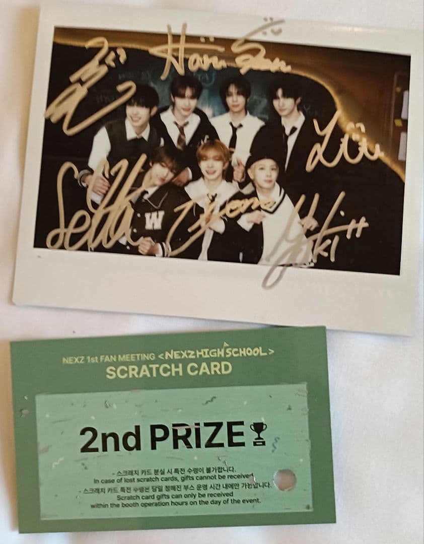 NEXZ ネクスジ ファンミ スクラッチくじ2等　直筆サイン入りトレカ