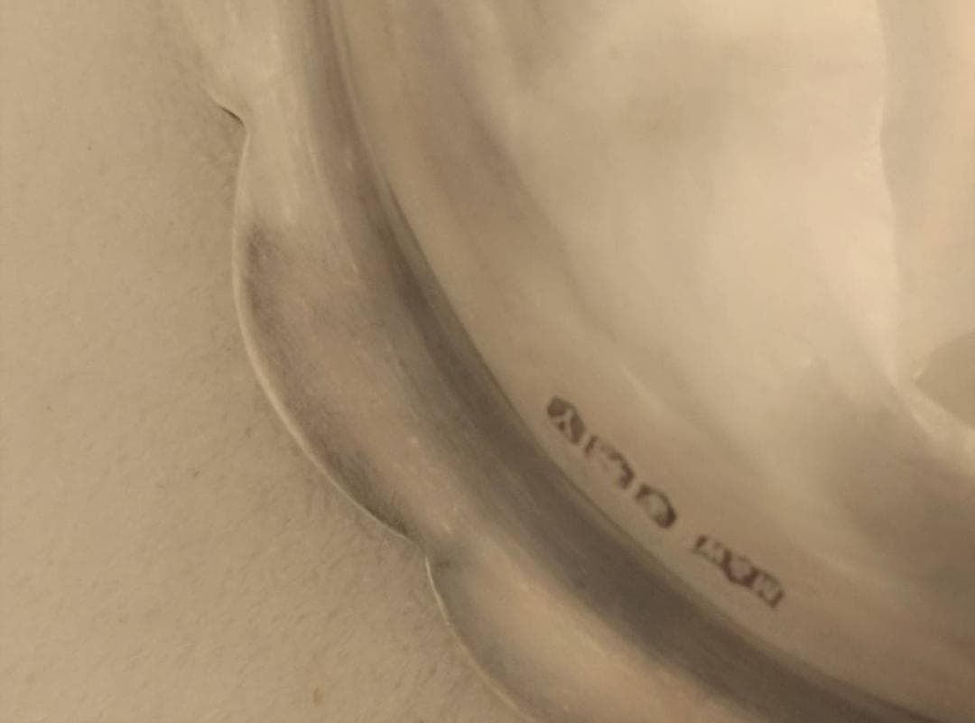 Mappin&Webb 昭和41年 純銀 スイーツコンポート 脚付き トレイ 皿