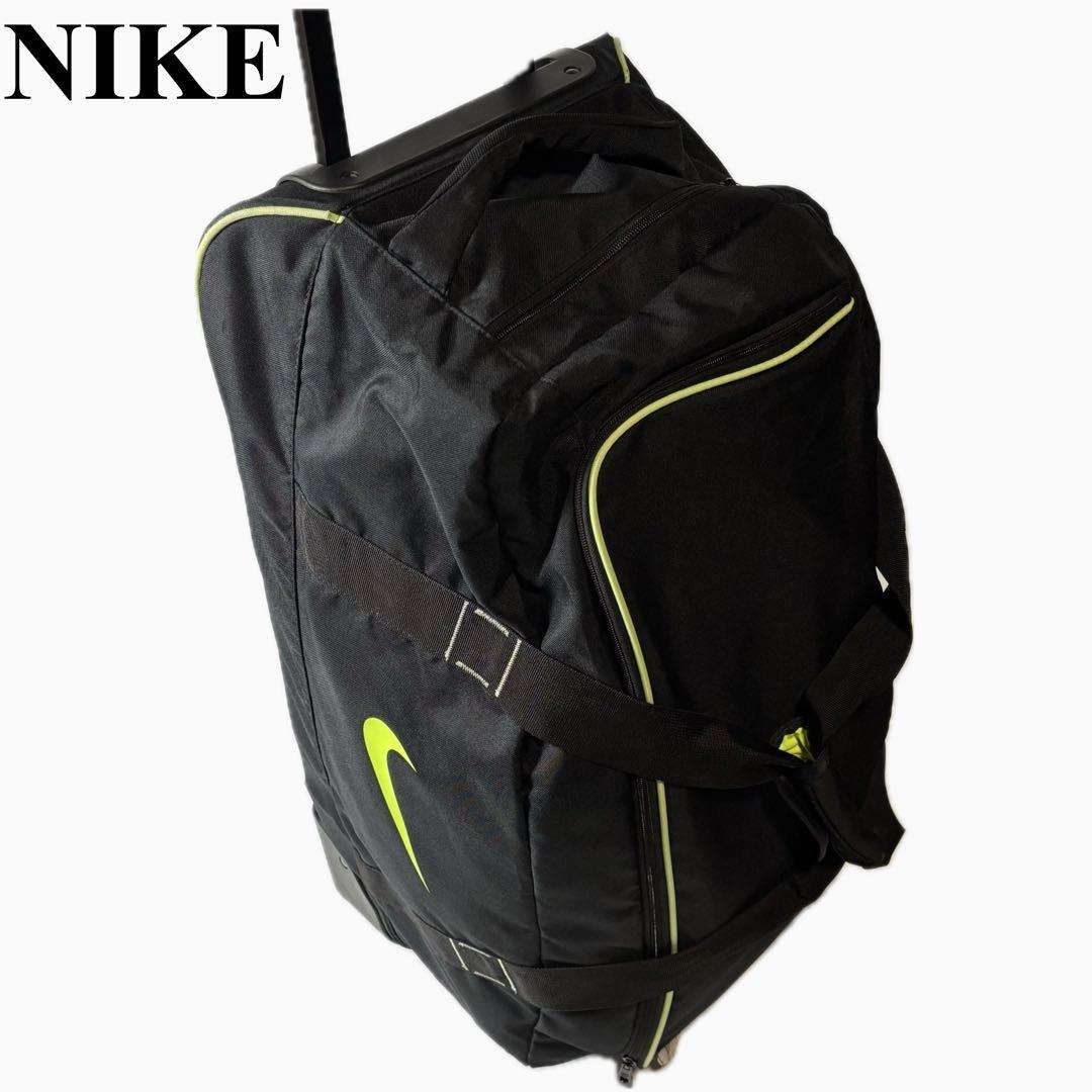 レアサイズ ナイキ キャリーケース 2輪 軽量 黒　イエロー　ゴルフ　遠征