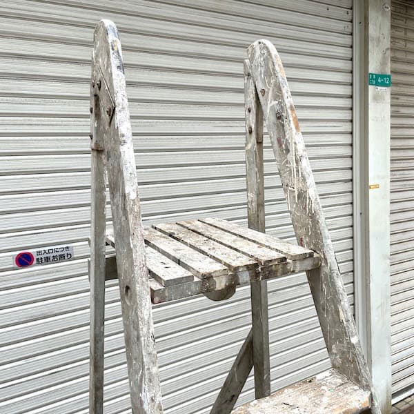 シャビィな梯子　ハシゴ　ラック　インテリア　什器　ビンテージ　脚立　おしゃれ