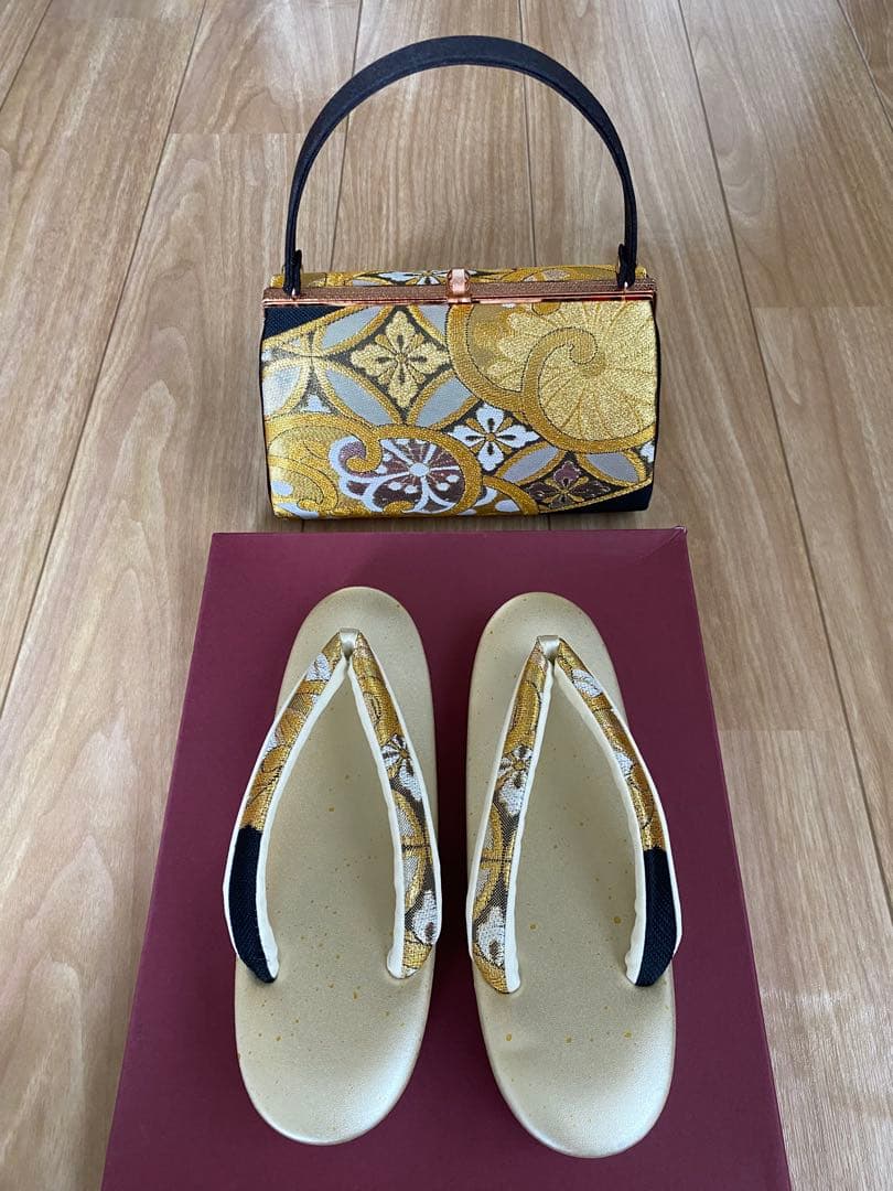 成人式　和装バッグ　草履　セット　日本製