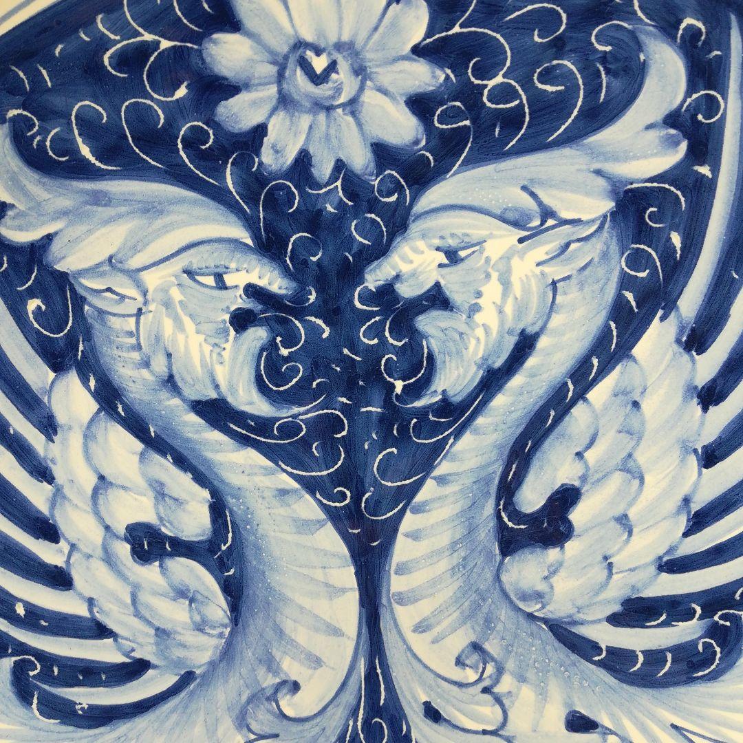 イタリア陶器　デルタ焼　飾り皿　プレート　MANCINELIA