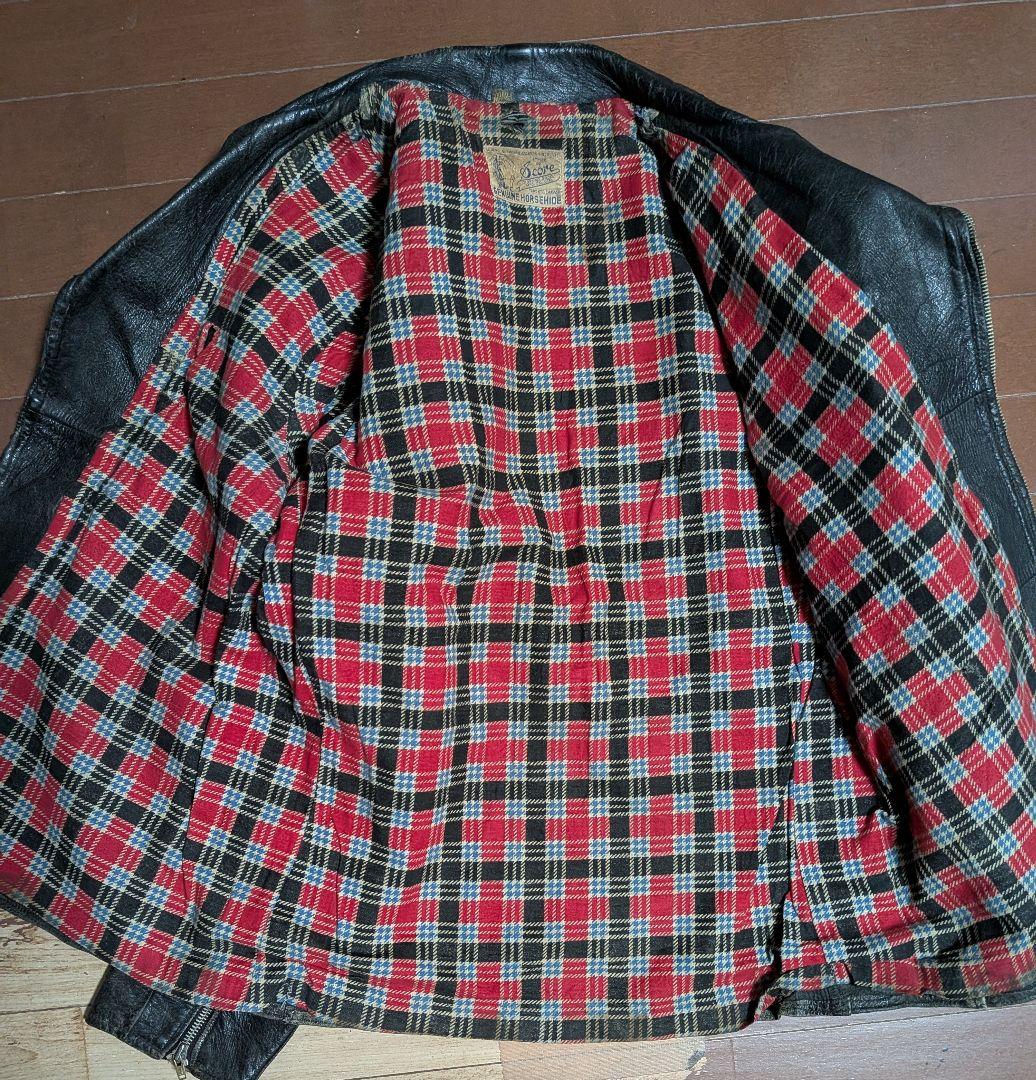 時間限定即決 70s ヴィンテージ horsehide シングルライダース172