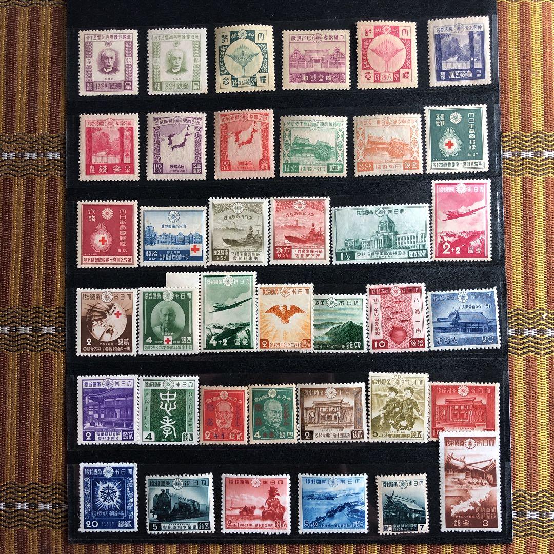 全て裏糊ツヤピカ！カタログ価31,260円！昭和2年〜19年記念切手38種！レア
