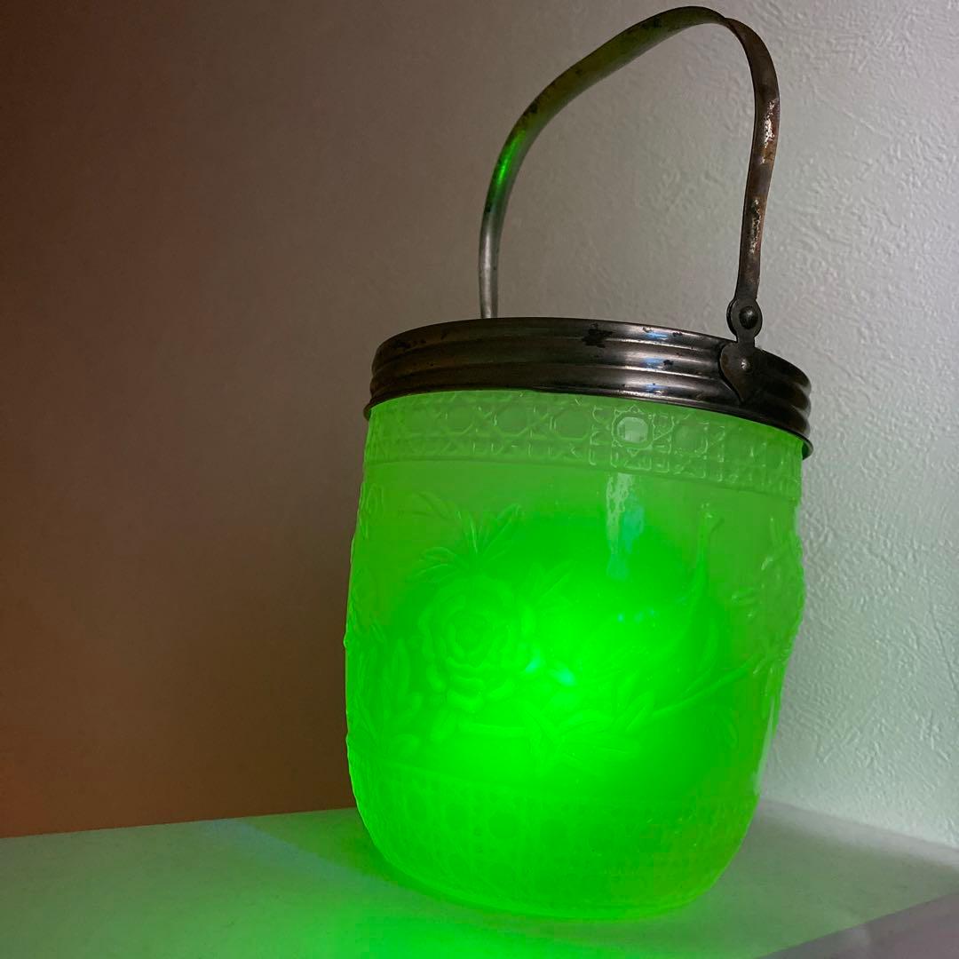 希少　大正ロマン　ウランガラス