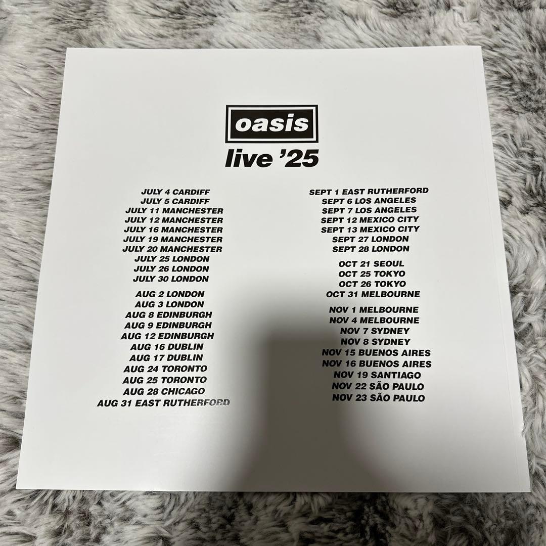 oasis live'25 オアシス ツアーパンフレット 東京ドーム UK直輸入