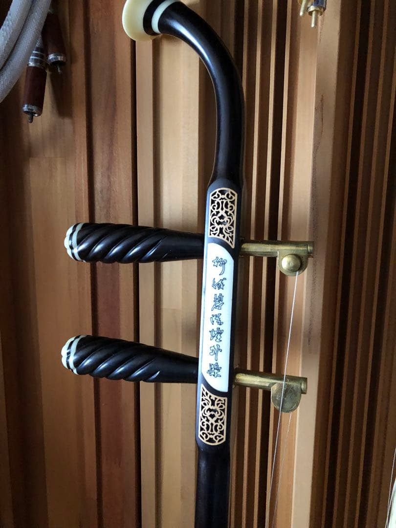 二胡　黒檀 金属軸糸巻き　ERシリーズ　中級グレード　ケース　弓、チューナー他