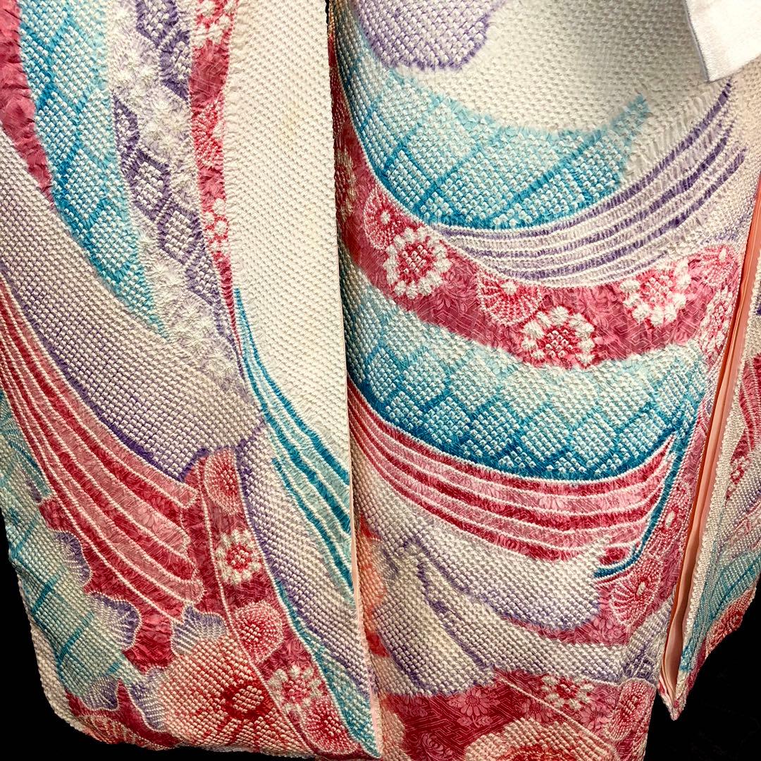 振袖フルセット■未使用■藤娘きぬたや■吉祥熨斗模様■総絞り■振袖一式
