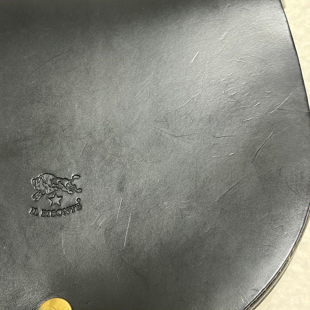 ILBISONTE イルビゾンテ　ブラック　レザー　ショルダーバッグ