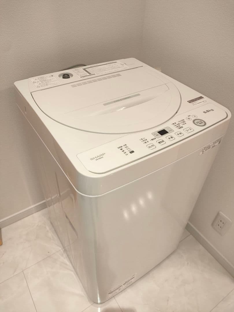 SHARP 洗濯機 ES-GE5G-W 5.5kg 2022年製