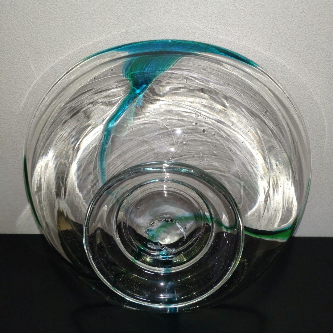 希少・秀逸工芸品!! 倉敷ガラス 小谷眞三 作品　高台大鉢