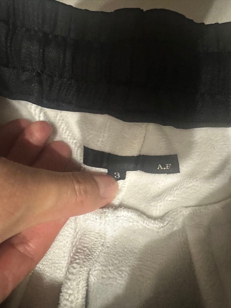 ブラック/ホワイト サルエルパンツ　A.F ARTEFACT