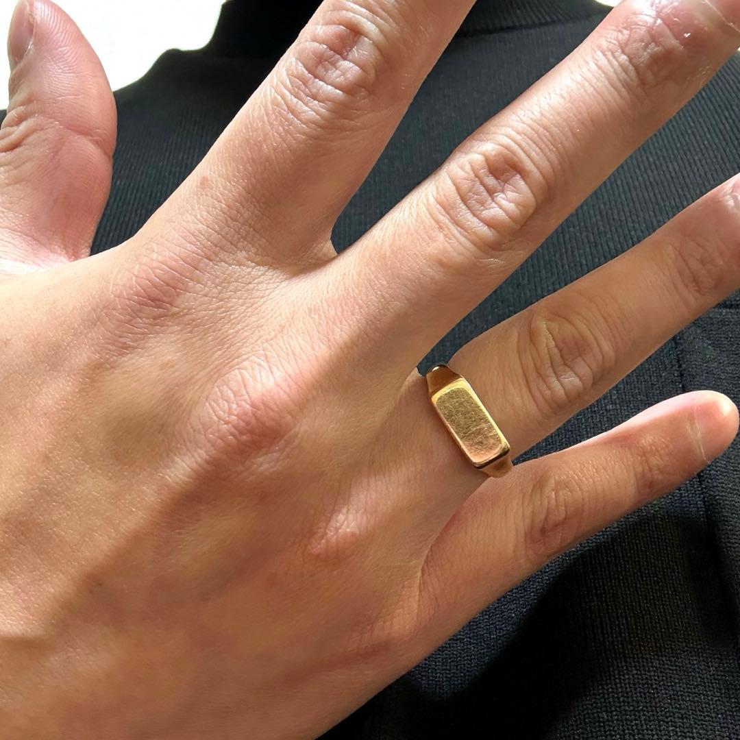 K18 印台 シグネットリング 15号【正規品】