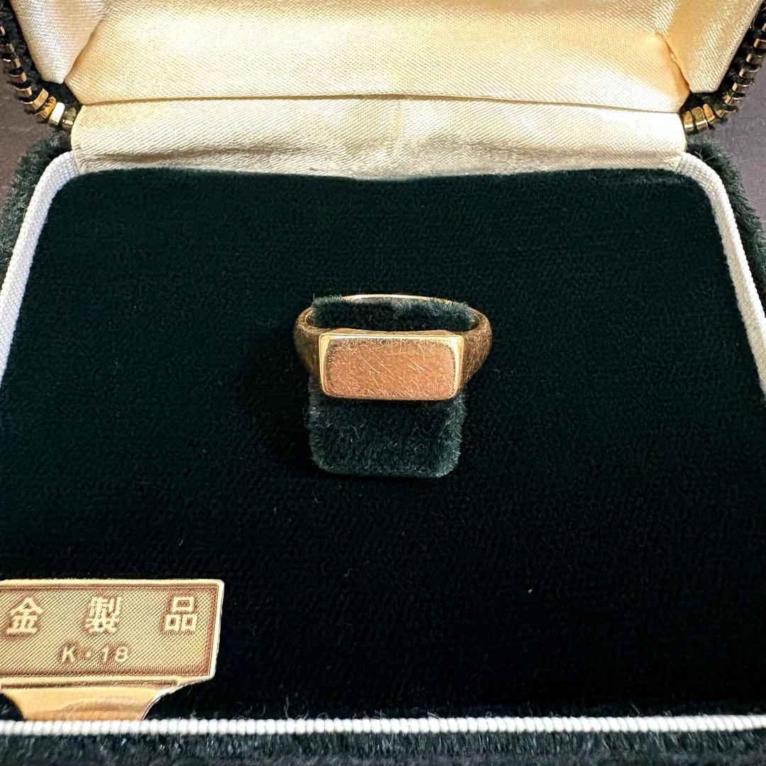 K18 印台 シグネットリング 15号【正規品】