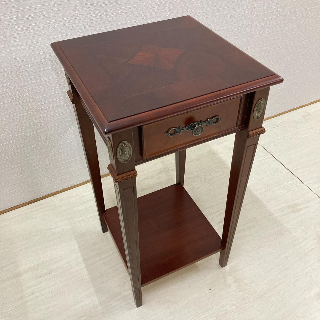 クラシック　サイドテーブル　花台　コンソール　アンティーク調