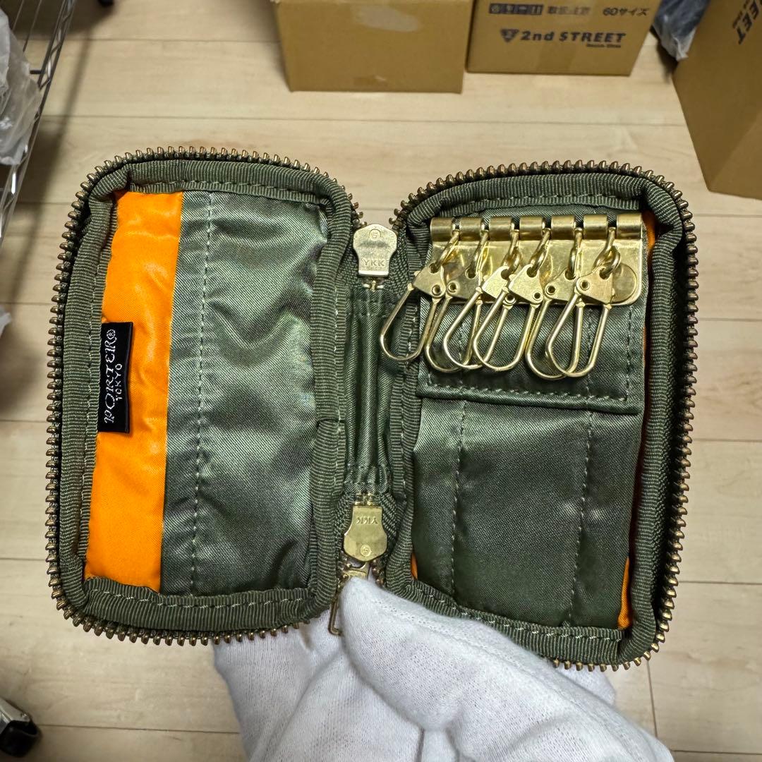 【新品同様】PORTER ポーター　タンカー　キーケース　セージグリーン