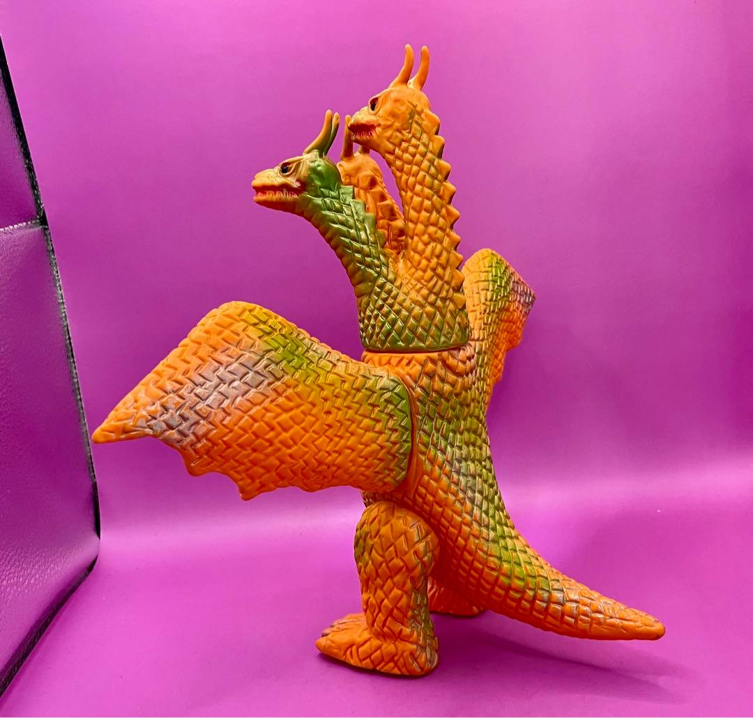 キングギドラ ブルマァク ソフビ人形当時物オリジナル昭和レトロスタンダードサイズ