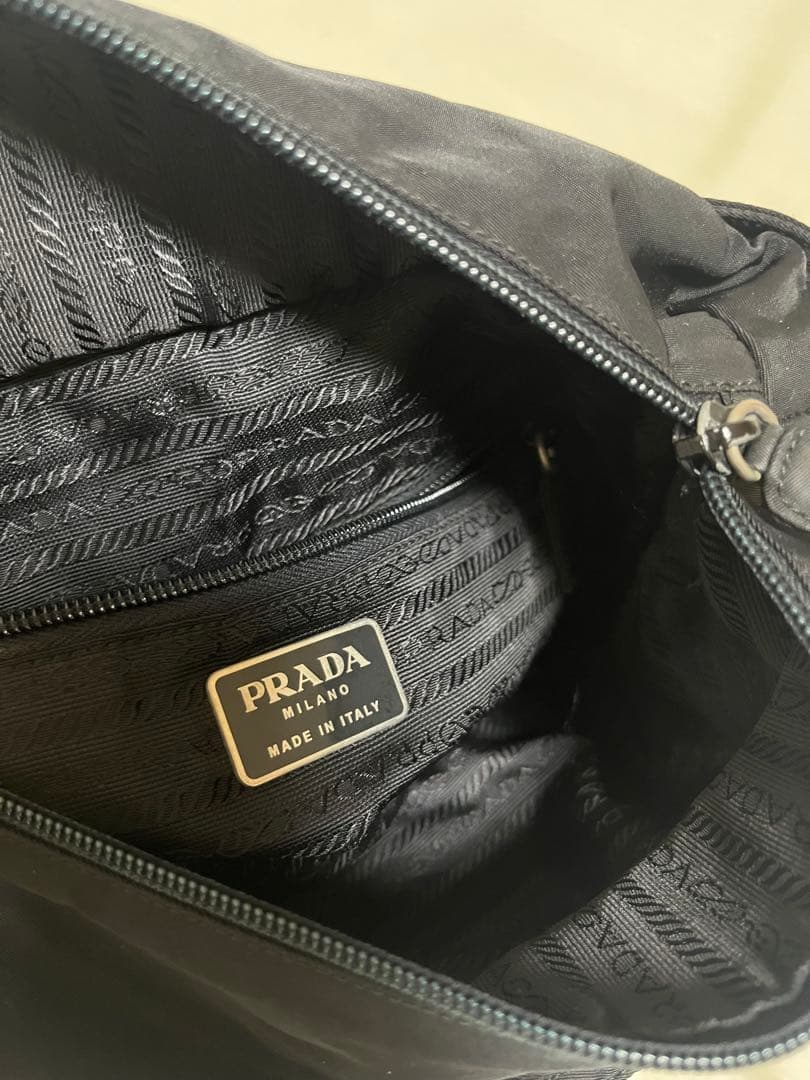 PRADA 黒 ナイロン ショルダートートバッグ