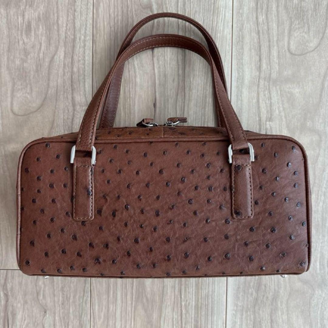 【新品未使用】fROU fROU オーストリッチ ハンドバッグ JRA認定