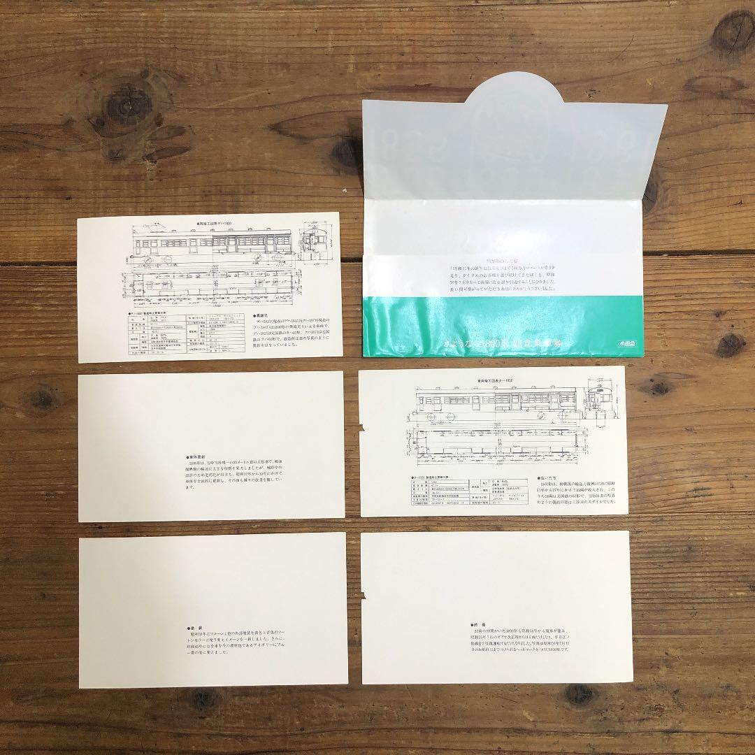 小田急さようなら1800系記念乗車券