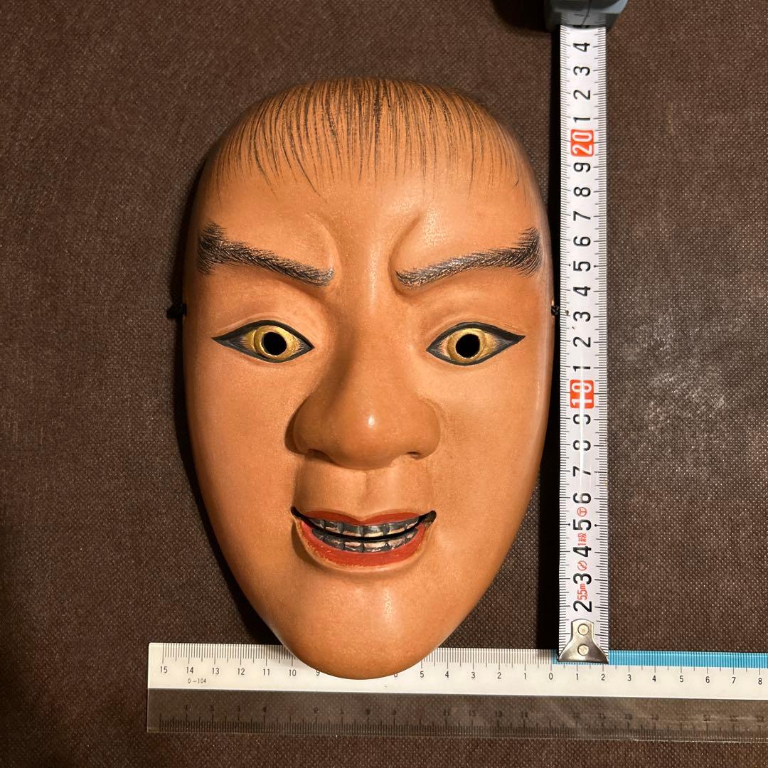 能面　木彫り　大童子　おおどうじ