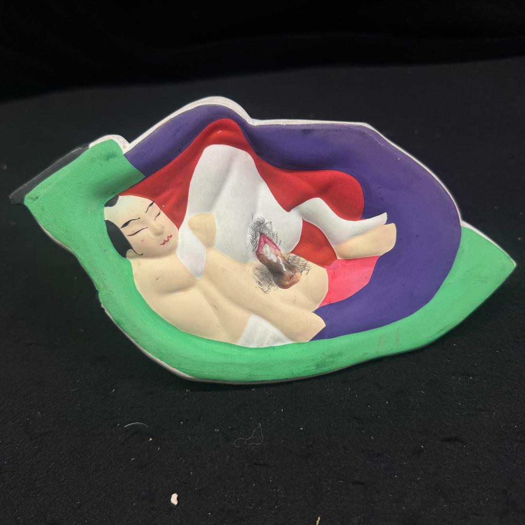 春画 着物美人 裏隠し 立体春画 彫刻 春画人形 裏絵艶人形 枕絵 土人形